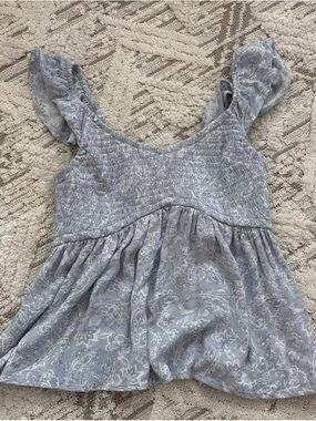 Hollister blue babydoll top